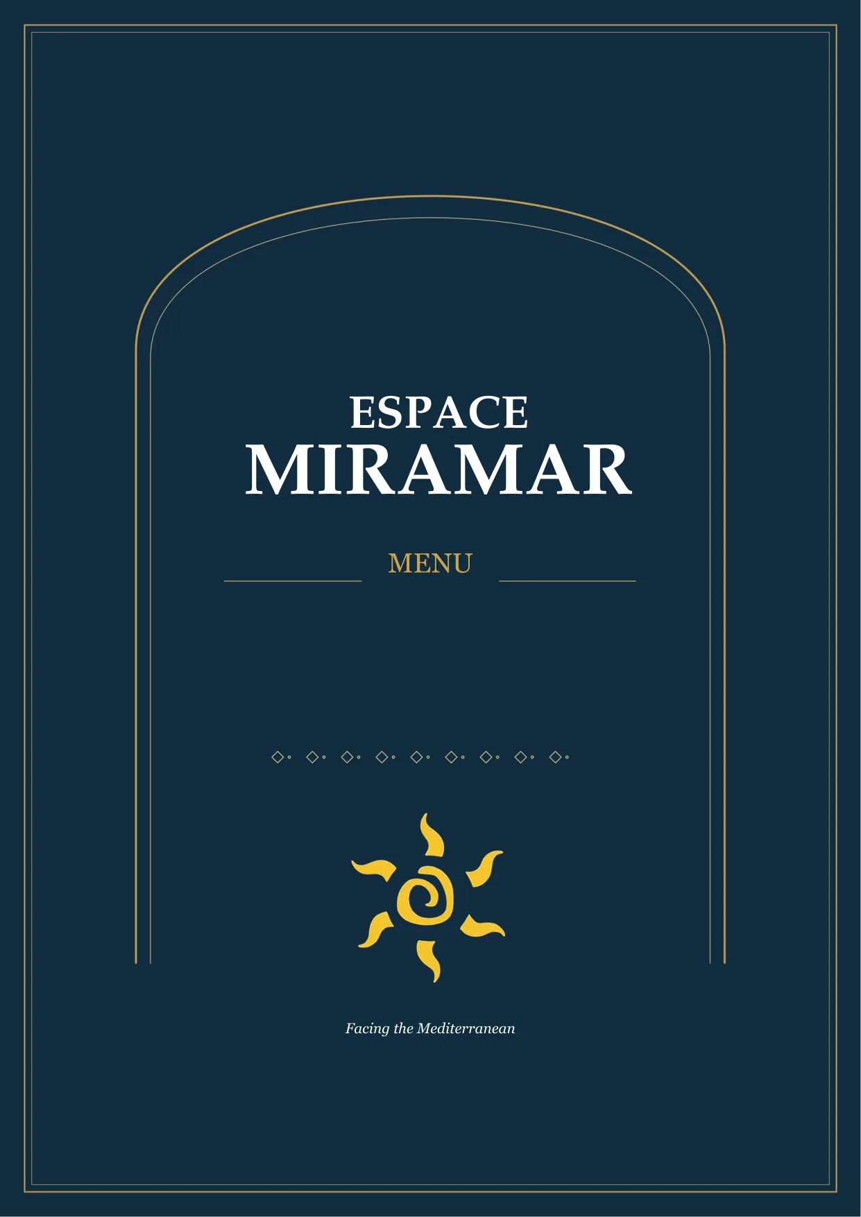 Espace Miramar menu cover